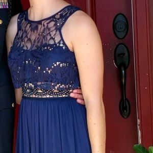 Blue prom dress